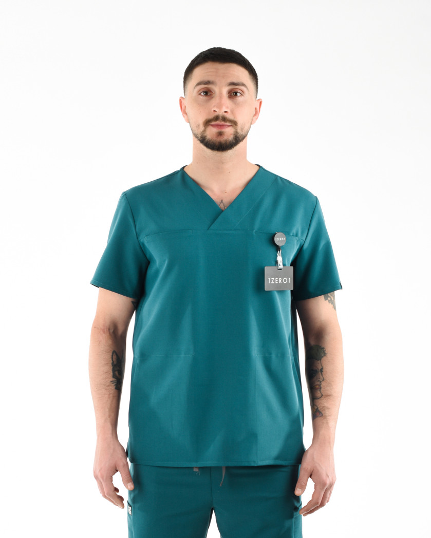 Bluza medicala barbati WAVE turcoaz