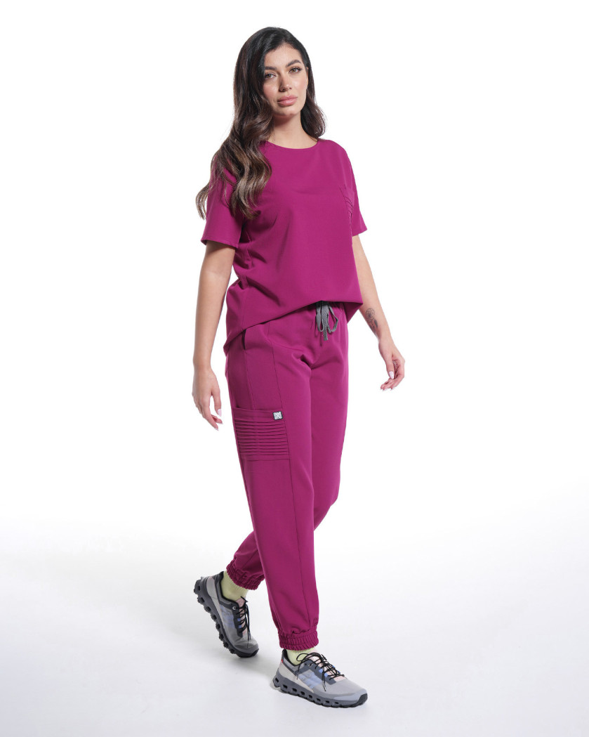 Pantaloni medicali UTILITY magenta