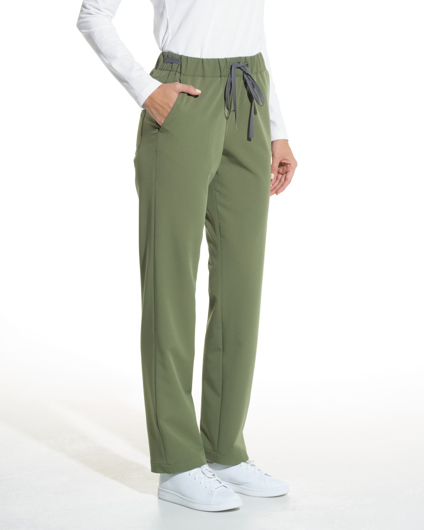 Pantaloni medicali drepti LINEA olive